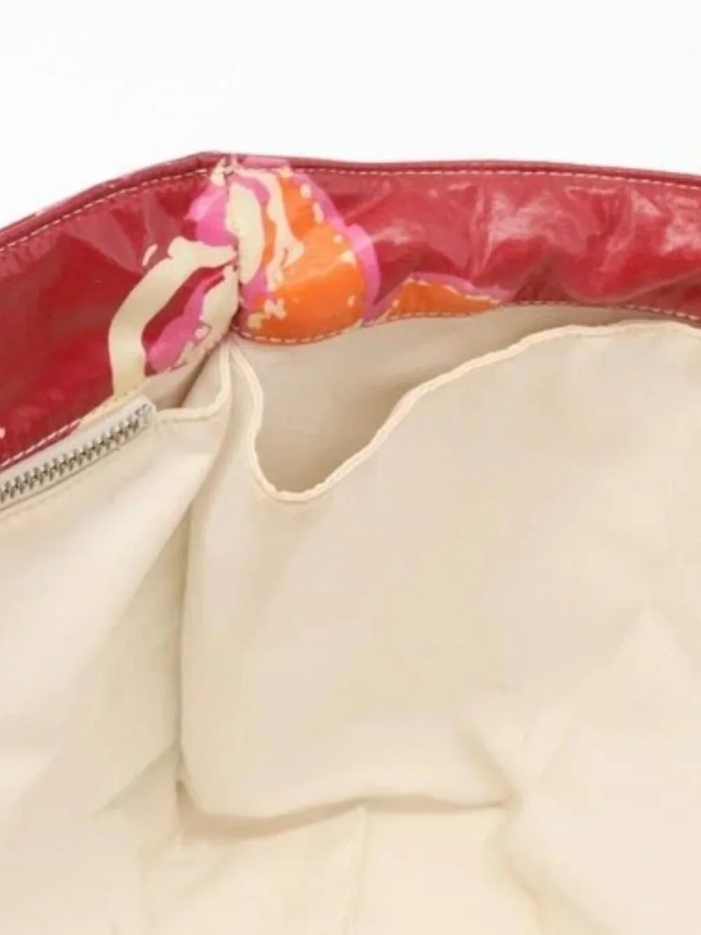 CHANEL Camelia Tote Bag Nylon Red CC Auth 164053